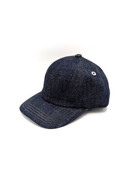 AMI Paris Alexandre Mattiussi Denim Baseball Cap Hat Indigo Blue With Bag NWT